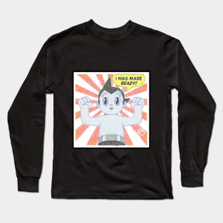 Astro Boy - I Was Made Ready! Circle Design Long Sleeve T-Shirt